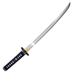 Traditional Japanese Samurai Katana Sword isolated on white background