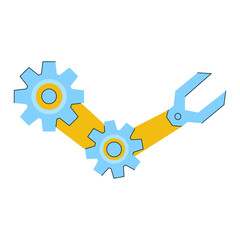 Artificial Intelligence & Technology Lineal Hand-Drawn Infographic Elements