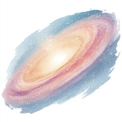 Fototapeta premium Pastel Spiral Galaxy Illustration
