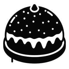 arctic snowball cake vector icon