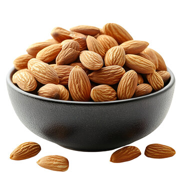 Almonds in bowl healthy snack food image