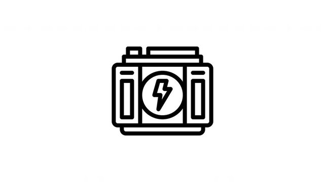 camera with flash animated icon