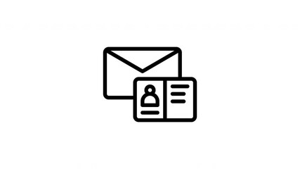 business card animated icon