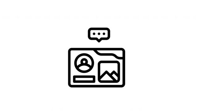 business card animated icon