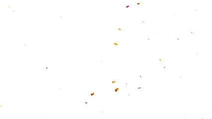 Colorful Confetti Rain on White – PNG overlay isolated on transparent background for Happiness and Freedom Concepts