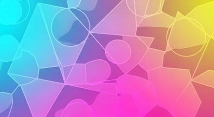 Abstract geometric background with vibrant gradient and modern design elements