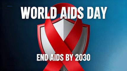 The red ribbon and shield represent the appeal of World AIDS Day for AIDS prevention and protection, and are applicable to AIDS prevention and control propaganda, public advocacy and other scenarios.
