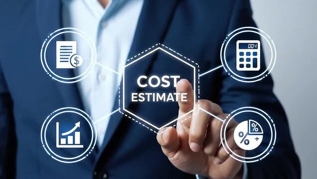 Budget and financial planning concept. Annual income and cost estimate. Project cost estimation, calculate budget or resources to finish work.