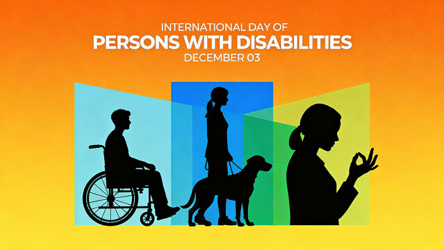 Silhouettes of people with different disabilities reflect the diversity of the disabled community and are suitable for promoting disability rights, public welfare science popularization