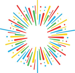 Obraz premium Exploding colorful starburst radiant burst light speed energy abstract background vector