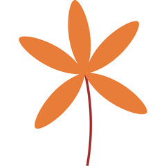 simple flat leaf autumn 