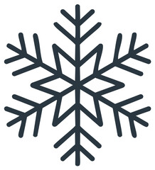 Fototapeta premium Geometric Snowflake Vector Art Isolated Winter Frost Graphic Element