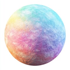 Obraz premium Textured Rainbow Sphere on White Background