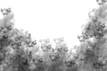 Abstract Gray Smoke Cloud Formation with Chaotic and Textured Swirls