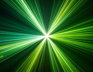 Bright green streaks emanate from a central source of light