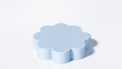 Fluted Blue Flower Podium for Product Display