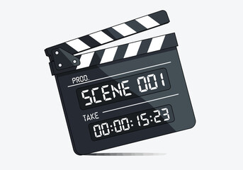 Obraz premium Monochrome blue illustration of a filmmaker or director framing a shot with his hands while looking through a professional video camera.