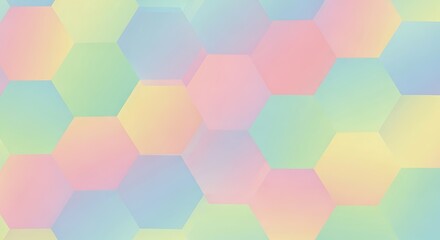 Pastel Hexagon Gradient Background with Soft Colors and Smooth Transitions