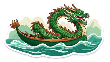 Cartoon dragon boat