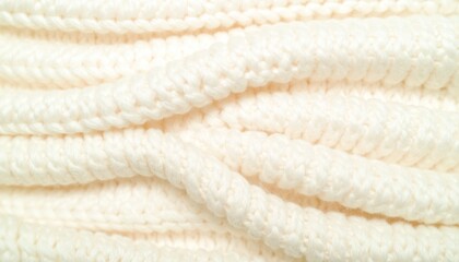 Cream Knit Texture Macro Photography