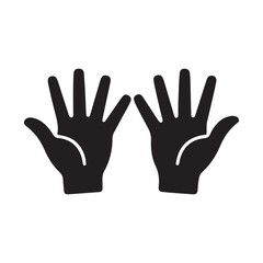 Obraz premium Open Hands Palm Gesture Vector Art Communication Support Human