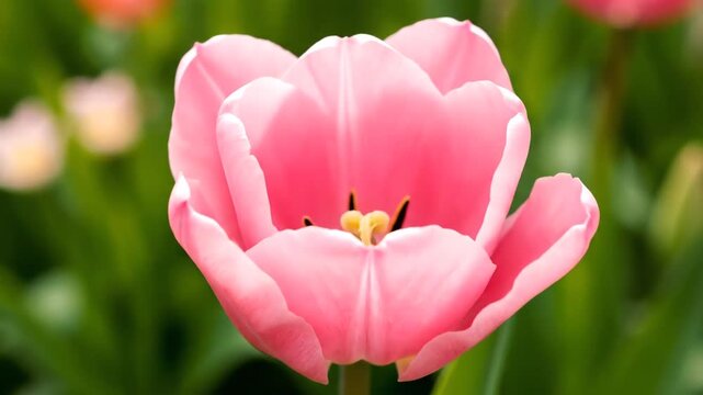 Pink Tulip Bloom A CloseUp Look at Springs Beauty.