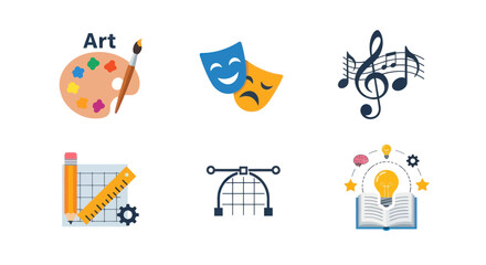 Artistic and Creative Tools and Symbols Collection.