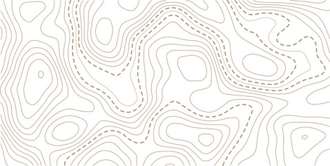 Topography grid contour map on white background, Topographic contour lines map seamless pattern.Modern design with Golden White background with topographic wavy pattern design