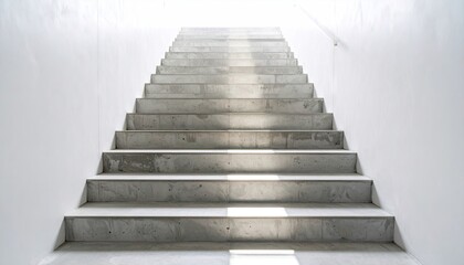 Fototapeta premium Modern Concrete Staircase with Light and Shadow