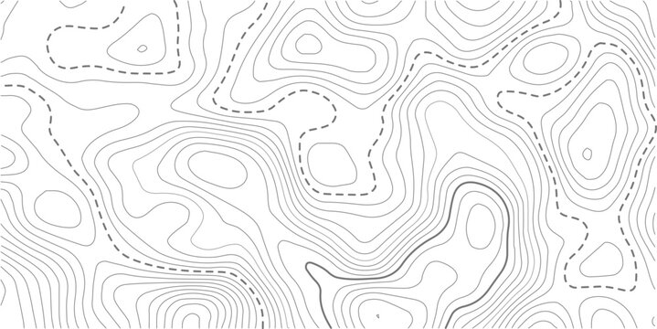 Topographic map background geographic line map with elevation assignments. Modern design with White background with topographic wavy pattern design.Topography grid contour map on white background