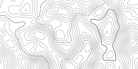 Fototapeta premium Topographic map background geographic line map with elevation assignments. Modern design with White background with topographic wavy pattern design.Topography grid contour map on white background