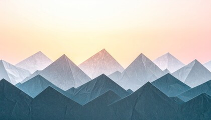 Pastel Sunrise Over Mountain Range