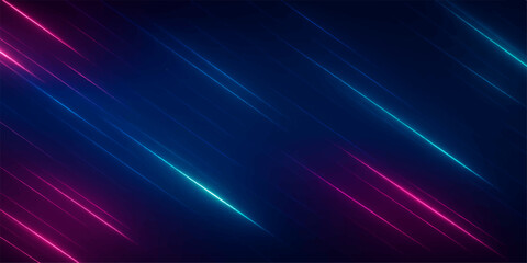 Bright blue abstract light backgrounds with star motion and glowing laser lines