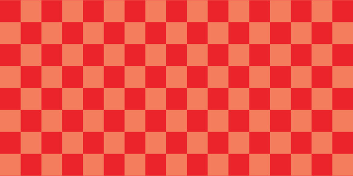 Red and white lattice vector illustration alternating into square shape medium size.