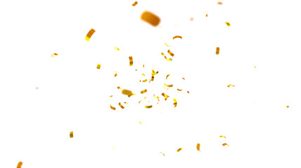 Falling isolated Gold Confetti. Glitter celebration PNG, Falling shiny gold confetti overlay on...