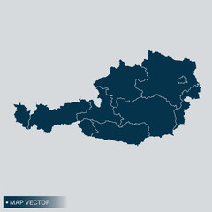 Fototapeta premium Austria map