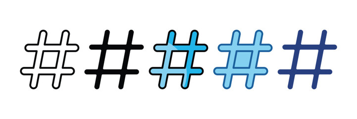 Fototapeta premium Hashtag Symbol Icon Element For Design