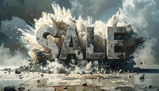 Explosive Sale Announcement - Dynamic Typography and Dramatic Visuals.