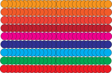 Obraz premium Vibrant Rainbow Color Spectrum Circles Pattern