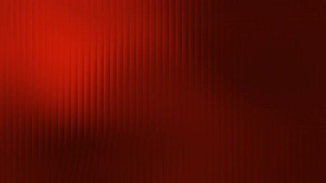 A stylish horizontal motion graphic featuring a surface with thin vertical stripes moving subtly, highlighting a fractal pattern on a rich deep red background.