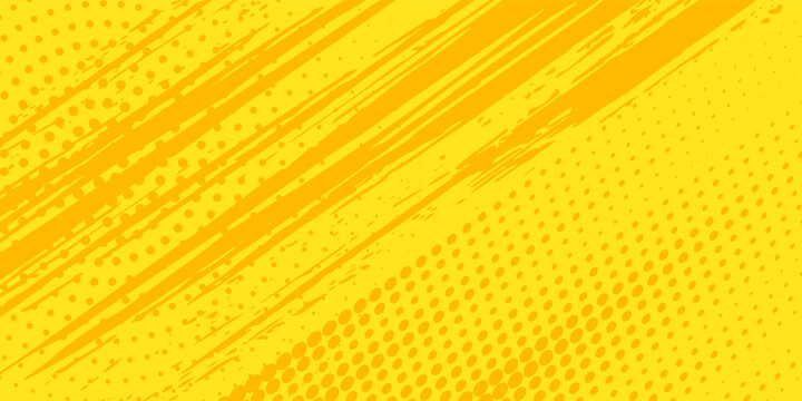 Modern Retro comic yellow background raster gradient halftone  stock vector sports