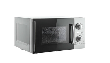 Kitchen appliance Simple white microwave with controls