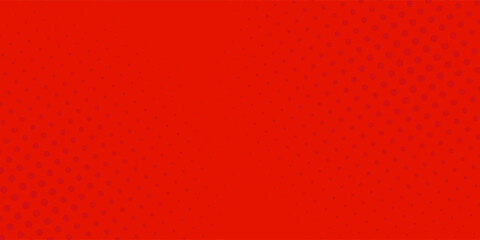 Vector red and crimson pop art background with halftone dots in comic style art