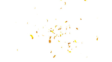 Elegant gold confetti background. Golden glitter dust particles confetti on transparent background. PNG Gold confetti effect, transparent background.