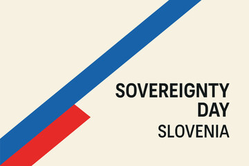 Sovereignty Day Slovenia Clean Minimal Tricolor Concept