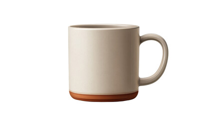 Ceramic mug with a smooth finish and a modern design, isolated on a white background.