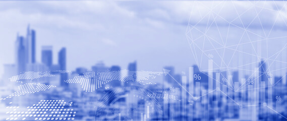 Business and Financial technology backgrounds. financial or business concept, analyzing sales data and financial growth graph chart report, Business planning