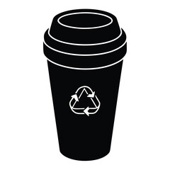 reusable coffee cup  zero waste icon