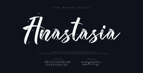 Fototapeta premium Signature Font Calligraphy Logotype Script Brush Font Type Font lettering handwritten