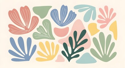 seamless pattern with colorful flowers